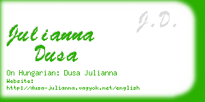 julianna dusa business card